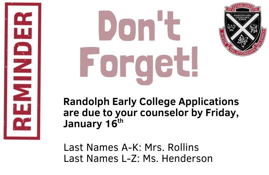 Early College Reminder