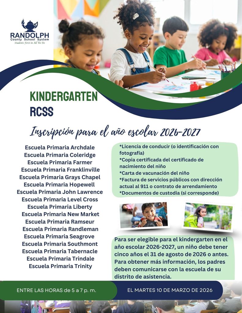 Kindergarten Registration March 10, 2026
