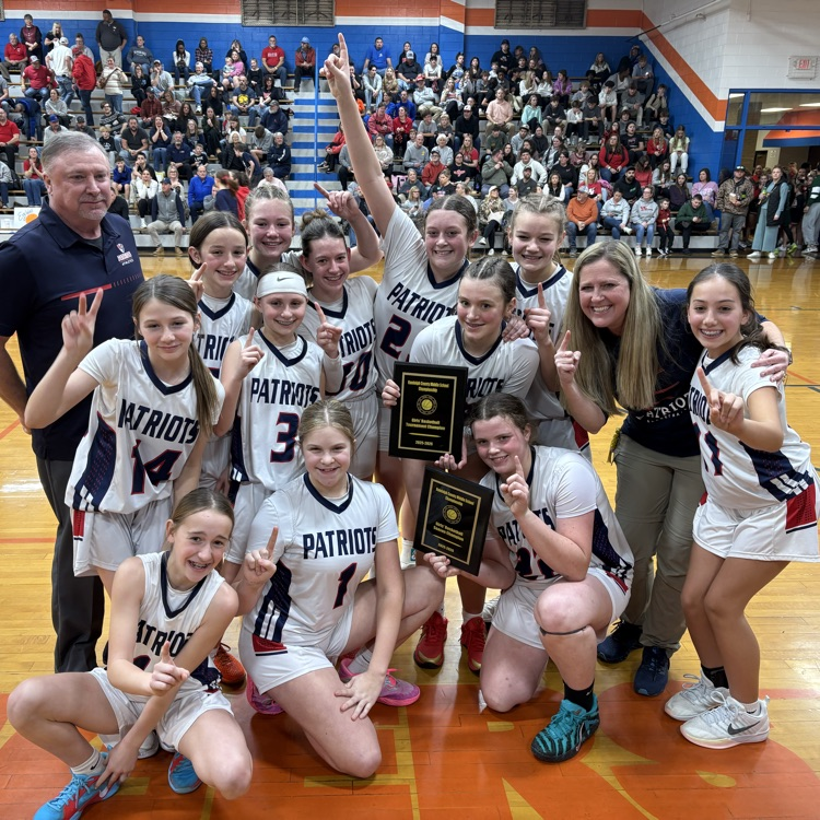 Congratulations to the Lady Patriots on becoming middle school Conference Champs with their win tonight against SERMS! 