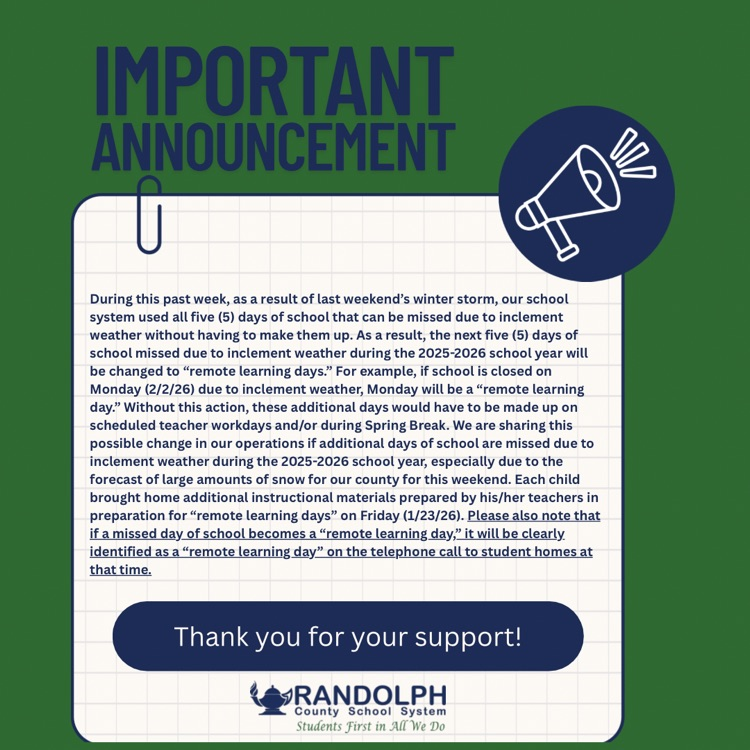 information about remote learning days