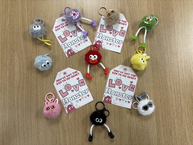 assorted fluffy figured and paper valentine grams 