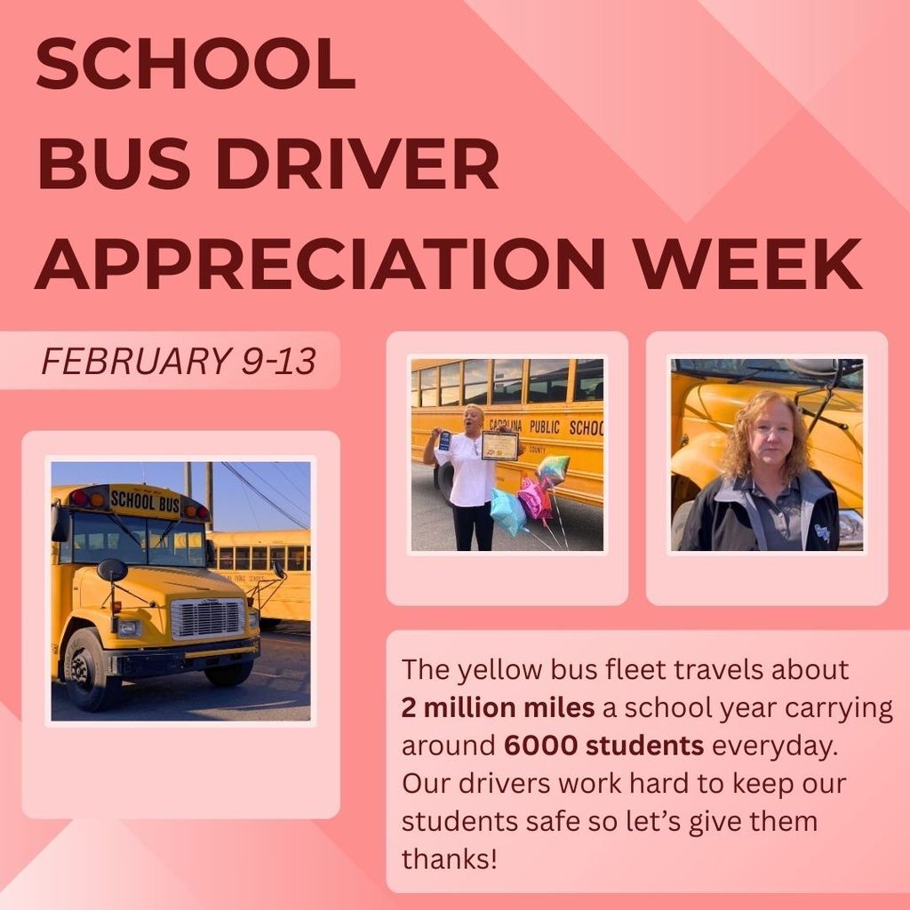 SCHOOL  BUS DRIVER  APPRECIATION WEEK