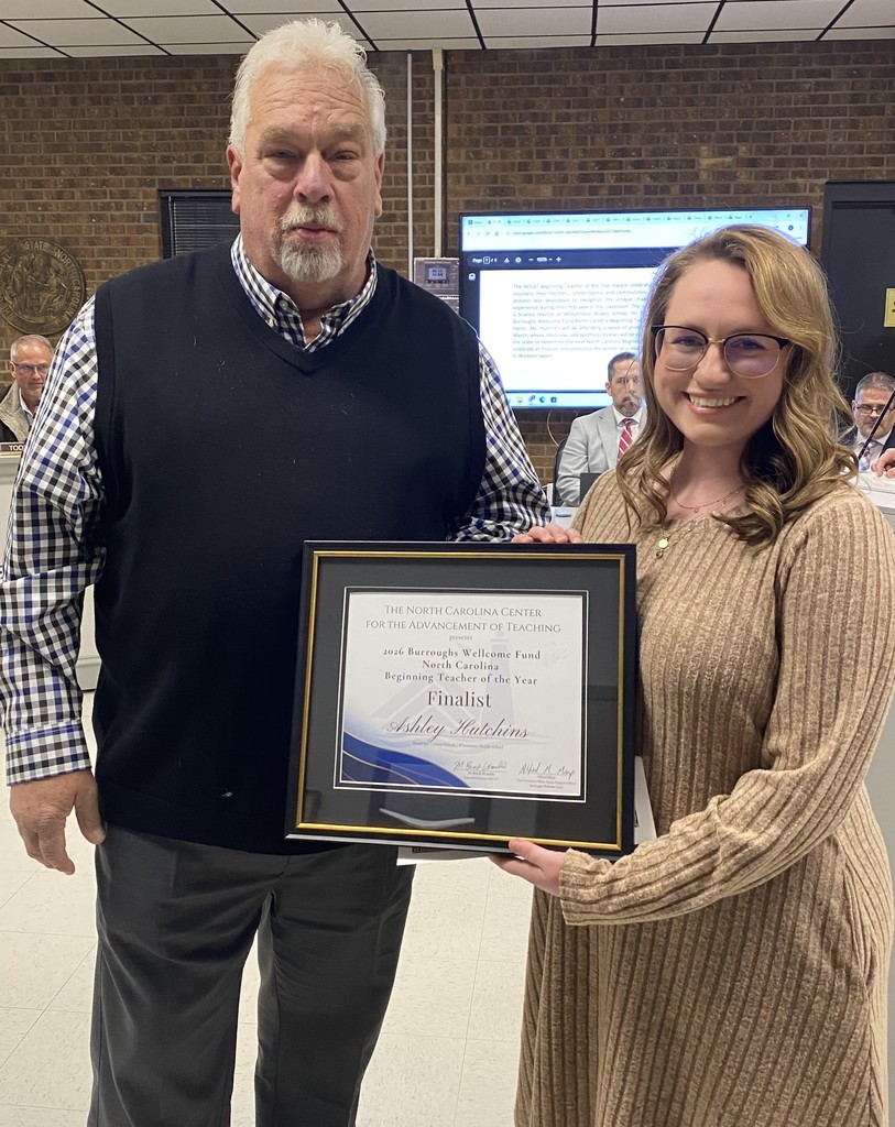 Ashley Hutchins NCCAT 2026 Burroughs Wellcome Fund North Carolina Beginning Teacher of the Year Finalist