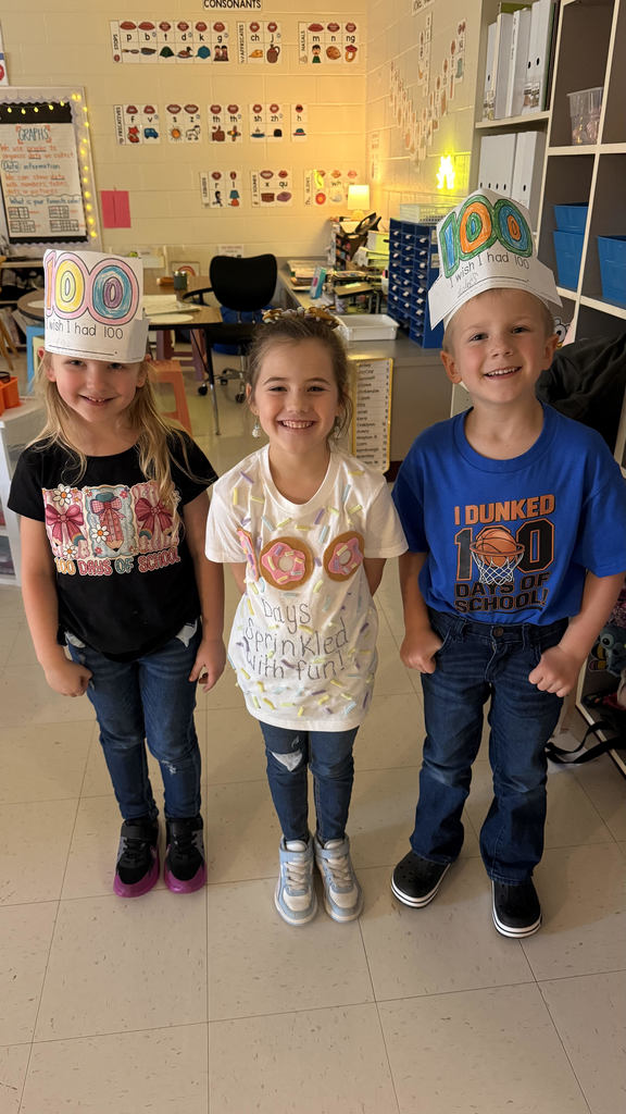 our students all dressed up for the 100th day of school