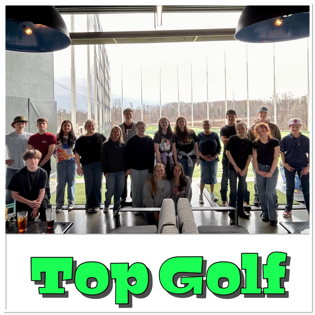 students at a golfing center