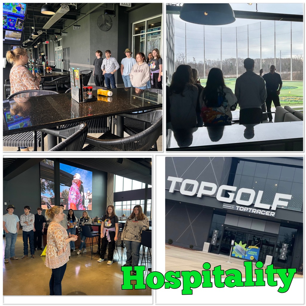 students playing golf