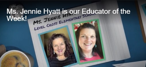 We want to congratulate Jennie Hyatt, Teacher Assistant at Level Cross Elementary School for being named Fox 8 Educator of the Week! We are so proud of you and appreciate all you do for the Randolph County School System!