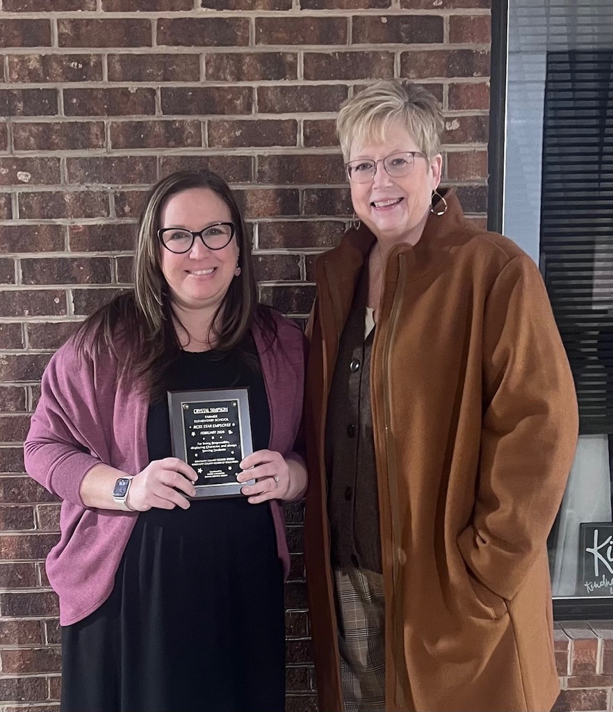 Mrs. Simpson and Ms. Cagle after the award was given.