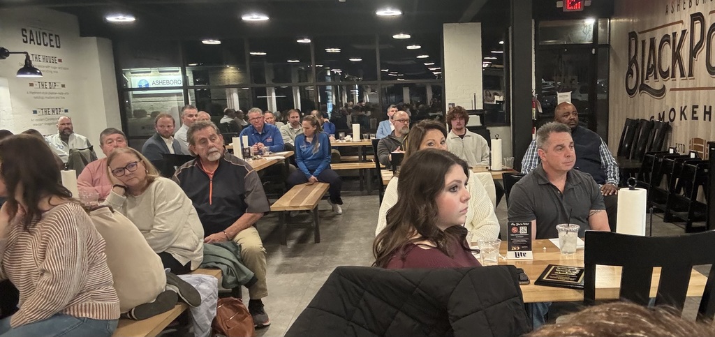 Tonight, Twelfth-grade student-athletes from Asheboro City Schools and the Randolph County School System were honored with "Sportsmanship" awards at the Randolph Sports Council Winter Banquet held at Black Powder Smokehouse in Asheboro. The event featured guest speaker Mr. Brad Alford, Director for the Office of Athletics at the NC Department of Public Instruction.