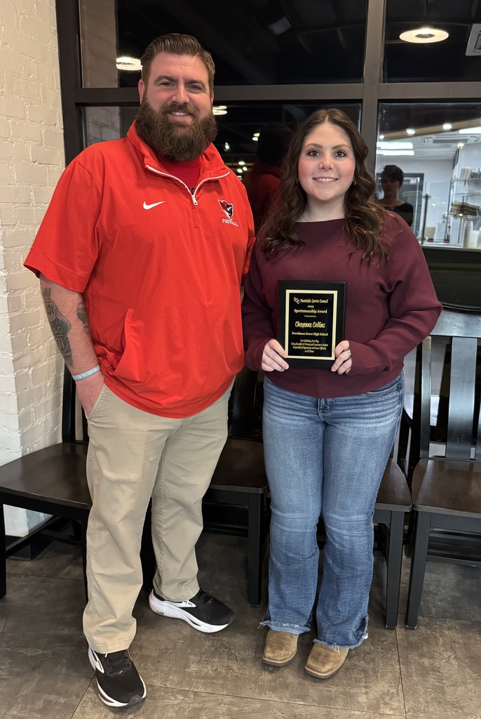 Cheyenne Collins PGHS Randolph County Sports Council Patriot “Sportsmanship” Recipient