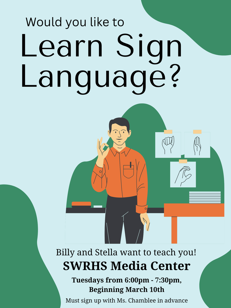 Sign Language Classes Begin 3/10/26