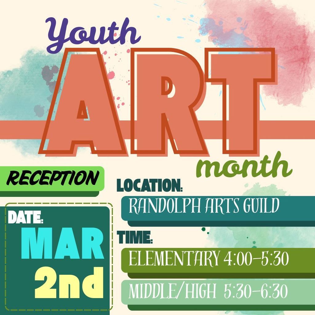 Youth art month reception 3/2