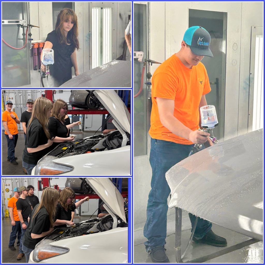 high school students observing an automotive class