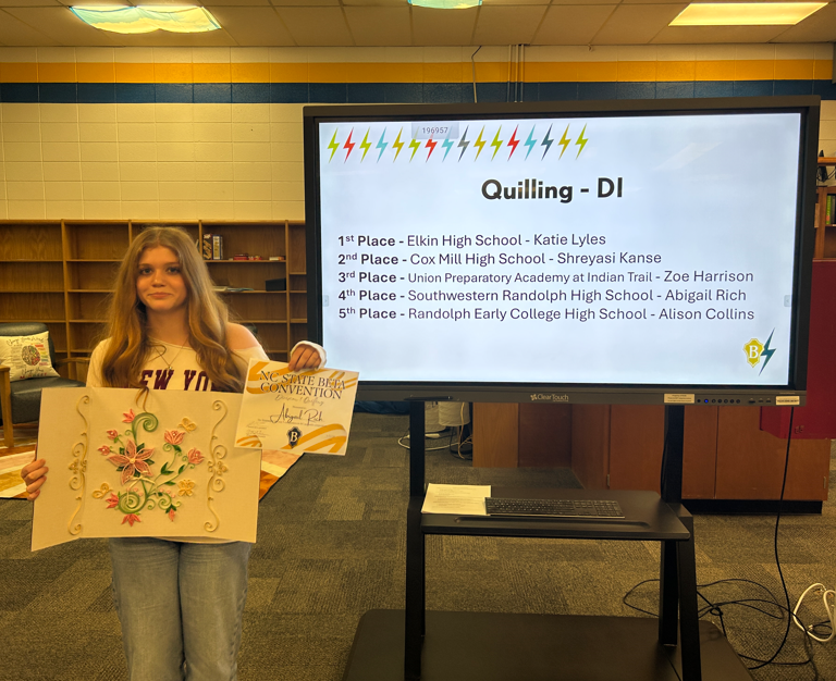 Congratulations to our Beta Club members who competed at the NC State Beta Convention in February. The following students placed top 5 in the state in their events and are eligible to compete at the National Beta Club Convention this summer in Nashville, TN. 💫⭐ Agriscience 11th Grade - 4th place - Cameron Weaver Health & PE 10th Grade - 2nd place - Skylar Ferree Health & PE 11th Grade - 5th place - Kayla Hernandez Poetry Division I - 4th place - Kyla Farmer Poetry Division II - 4th place - Zoe Shaw Psychology 10th Grade - 1st place - Kendall Hagerman Spanish 11th Grade - 2nd Place - Leslie Ciriza Diaz Drawing DI - 3rd Place - Trivett Kennedy Jewelry DI - 2nd Place - Laci Moran Pottery DI - 3rd Place - Riley Clapp Quilling DI - 4th Place - Abigail Rich Woodworking DI - 3rd Place - Kaiden Freeman Black & White Photography DII - 2nd Place - Stephany Vergara-Pulido Painting DII - 5th Place - Dani Jaeck Quilling DII - 3rd Place - Kadence Massingale Sculpture DII - 1st Place - Nanci Rodriguez-Venses DII Visual Art Best In Show - Nanci Rodriguez-Venses Onsite Painting DII - 1st Place - Dani Jaeck Premiere Performer - Jake Holloway Show Choir - 4th Place - Kolbi Bales, Giovanni Bernal-Hernandez, Caylyn Cagle, Madelyn Chhem, Evelyn Ciriza Diaz, Leslie Ciriza Diaz, Carmen Clapp, Thomas Costello, Yan Diaz, Chelsea Eudy, Keyla Gallegos, Jake Holloway, Maelee Laws, Chloe Murray, Chloe Reeder, Abigail Rich, Sophie Roach, Nanci Rodriguez-Venses, Genesis Valencia, Stephanie Vergara Pulido, Riley Whitehead, Lucy York Way to go, Cougars! 💙💛 #betaclub