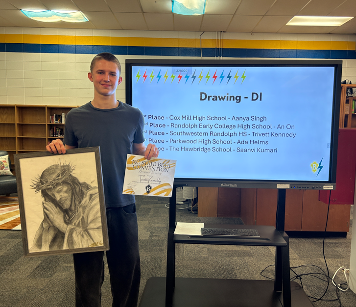 Congratulations to our Beta Club members who competed at the NC State Beta Convention in February. The following students placed top 5 in the state in their events and are eligible to compete at the National Beta Club Convention this summer in Nashville, TN. 💫⭐ Agriscience 11th Grade - 4th place - Cameron Weaver Health & PE 10th Grade - 2nd place - Skylar Ferree Health & PE 11th Grade - 5th place - Kayla Hernandez Poetry Division I - 4th place - Kyla Farmer Poetry Division II - 4th place - Zoe Shaw Psychology 10th Grade - 1st place - Kendall Hagerman Spanish 11th Grade - 2nd Place - Leslie Ciriza Diaz Drawing DI - 3rd Place - Trivett Kennedy Jewelry DI - 2nd Place - Laci Moran Pottery DI - 3rd Place - Riley Clapp Quilling DI - 4th Place - Abigail Rich Woodworking DI - 3rd Place - Kaiden Freeman Black & White Photography DII - 2nd Place - Stephany Vergara-Pulido Painting DII - 5th Place - Dani Jaeck Quilling DII - 3rd Place - Kadence Massingale Sculpture DII - 1st Place - Nanci Rodriguez-Venses DII Visual Art Best In Show - Nanci Rodriguez-Venses Onsite Painting DII - 1st Place - Dani Jaeck Premiere Performer - Jake Holloway Show Choir - 4th Place - Kolbi Bales, Giovanni Bernal-Hernandez, Caylyn Cagle, Madelyn Chhem, Evelyn Ciriza Diaz, Leslie Ciriza Diaz, Carmen Clapp, Thomas Costello, Yan Diaz, Chelsea Eudy, Keyla Gallegos, Jake Holloway, Maelee Laws, Chloe Murray, Chloe Reeder, Abigail Rich, Sophie Roach, Nanci Rodriguez-Venses, Genesis Valencia, Stephanie Vergara Pulido, Riley Whitehead, Lucy York Way to go, Cougars! 💙💛 #betaclub
