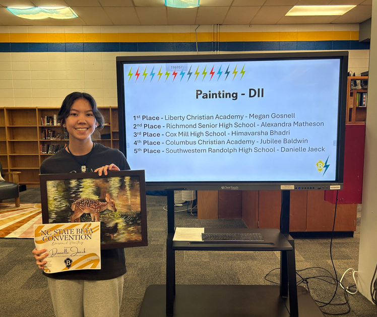 Congratulations to our Beta Club members who competed at the NC State Beta Convention in February. The following students placed top 5 in the state in their events and are eligible to compete at the National Beta Club Convention this summer in Nashville, TN. 💫⭐ Agriscience 11th Grade - 4th place - Cameron Weaver Health & PE 10th Grade - 2nd place - Skylar Ferree Health & PE 11th Grade - 5th place - Kayla Hernandez Poetry Division I - 4th place - Kyla Farmer Poetry Division II - 4th place - Zoe Shaw Psychology 10th Grade - 1st place - Kendall Hagerman Spanish 11th Grade - 2nd Place - Leslie Ciriza Diaz Drawing DI - 3rd Place - Trivett Kennedy Jewelry DI - 2nd Place - Laci Moran Pottery DI - 3rd Place - Riley Clapp Quilling DI - 4th Place - Abigail Rich Woodworking DI - 3rd Place - Kaiden Freeman Black & White Photography DII - 2nd Place - Stephany Vergara-Pulido Painting DII - 5th Place - Dani Jaeck Quilling DII - 3rd Place - Kadence Massingale Sculpture DII - 1st Place - Nanci Rodriguez-Venses DII Visual Art Best In Show - Nanci Rodriguez-Venses Onsite Painting DII - 1st Place - Dani Jaeck Premiere Performer - Jake Holloway Show Choir - 4th Place - Kolbi Bales, Giovanni Bernal-Hernandez, Caylyn Cagle, Madelyn Chhem, Evelyn Ciriza Diaz, Leslie Ciriza Diaz, Carmen Clapp, Thomas Costello, Yan Diaz, Chelsea Eudy, Keyla Gallegos, Jake Holloway, Maelee Laws, Chloe Murray, Chloe Reeder, Abigail Rich, Sophie Roach, Nanci Rodriguez-Venses, Genesis Valencia, Stephanie Vergara Pulido, Riley Whitehead, Lucy York Way to go, Cougars! 💙💛 #betaclub