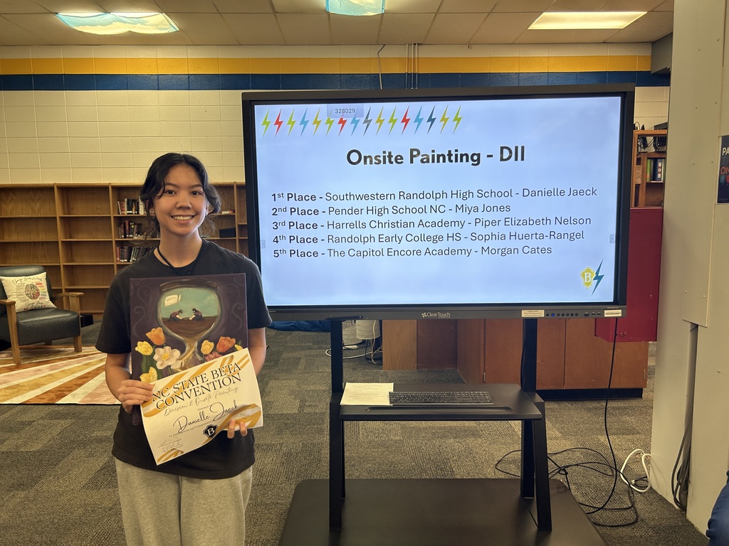 Congratulations to our Beta Club members who competed at the NC State Beta Convention in February. The following students placed top 5 in the state in their events and are eligible to compete at the National Beta Club Convention this summer in Nashville, TN. 💫⭐ Agriscience 11th Grade - 4th place - Cameron Weaver Health & PE 10th Grade - 2nd place - Skylar Ferree Health & PE 11th Grade - 5th place - Kayla Hernandez Poetry Division I - 4th place - Kyla Farmer Poetry Division II - 4th place - Zoe Shaw Psychology 10th Grade - 1st place - Kendall Hagerman Spanish 11th Grade - 2nd Place - Leslie Ciriza Diaz Drawing DI - 3rd Place - Trivett Kennedy Jewelry DI - 2nd Place - Laci Moran Pottery DI - 3rd Place - Riley Clapp Quilling DI - 4th Place - Abigail Rich Woodworking DI - 3rd Place - Kaiden Freeman Black & White Photography DII - 2nd Place - Stephany Vergara-Pulido Painting DII - 5th Place - Dani Jaeck Quilling DII - 3rd Place - Kadence Massingale Sculpture DII - 1st Place - Nanci Rodriguez-Venses DII Visual Art Best In Show - Nanci Rodriguez-Venses Onsite Painting DII - 1st Place - Dani Jaeck Premiere Performer - Jake Holloway Show Choir - 4th Place - Kolbi Bales, Giovanni Bernal-Hernandez, Caylyn Cagle, Madelyn Chhem, Evelyn Ciriza Diaz, Leslie Ciriza Diaz, Carmen Clapp, Thomas Costello, Yan Diaz, Chelsea Eudy, Keyla Gallegos, Jake Holloway, Maelee Laws, Chloe Murray, Chloe Reeder, Abigail Rich, Sophie Roach, Nanci Rodriguez-Venses, Genesis Valencia, Stephanie Vergara Pulido, Riley Whitehead, Lucy York Way to go, Cougars! 💙💛 #betaclub