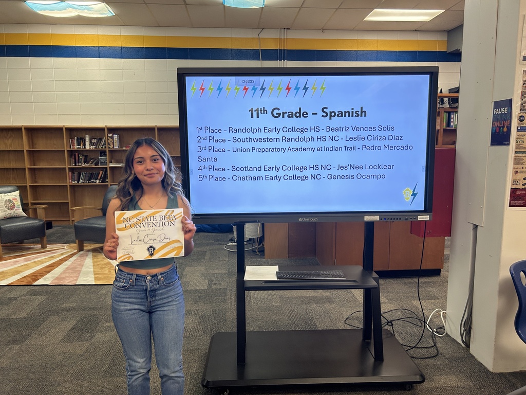 Congratulations to our Beta Club members who competed at the NC State Beta Convention in February. The following students placed top 5 in the state in their events and are eligible to compete at the National Beta Club Convention this summer in Nashville, TN. 💫⭐ Agriscience 11th Grade - 4th place - Cameron Weaver Health & PE 10th Grade - 2nd place - Skylar Ferree Health & PE 11th Grade - 5th place - Kayla Hernandez Poetry Division I - 4th place - Kyla Farmer Poetry Division II - 4th place - Zoe Shaw Psychology 10th Grade - 1st place - Kendall Hagerman Spanish 11th Grade - 2nd Place - Leslie Ciriza Diaz Drawing DI - 3rd Place - Trivett Kennedy Jewelry DI - 2nd Place - Laci Moran Pottery DI - 3rd Place - Riley Clapp Quilling DI - 4th Place - Abigail Rich Woodworking DI - 3rd Place - Kaiden Freeman Black & White Photography DII - 2nd Place - Stephany Vergara-Pulido Painting DII - 5th Place - Dani Jaeck Quilling DII - 3rd Place - Kadence Massingale Sculpture DII - 1st Place - Nanci Rodriguez-Venses DII Visual Art Best In Show - Nanci Rodriguez-Venses Onsite Painting DII - 1st Place - Dani Jaeck Premiere Performer - Jake Holloway Show Choir - 4th Place - Kolbi Bales, Giovanni Bernal-Hernandez, Caylyn Cagle, Madelyn Chhem, Evelyn Ciriza Diaz, Leslie Ciriza Diaz, Carmen Clapp, Thomas Costello, Yan Diaz, Chelsea Eudy, Keyla Gallegos, Jake Holloway, Maelee Laws, Chloe Murray, Chloe Reeder, Abigail Rich, Sophie Roach, Nanci Rodriguez-Venses, Genesis Valencia, Stephanie Vergara Pulido, Riley Whitehead, Lucy York Way to go, Cougars! 💙💛 #betaclub