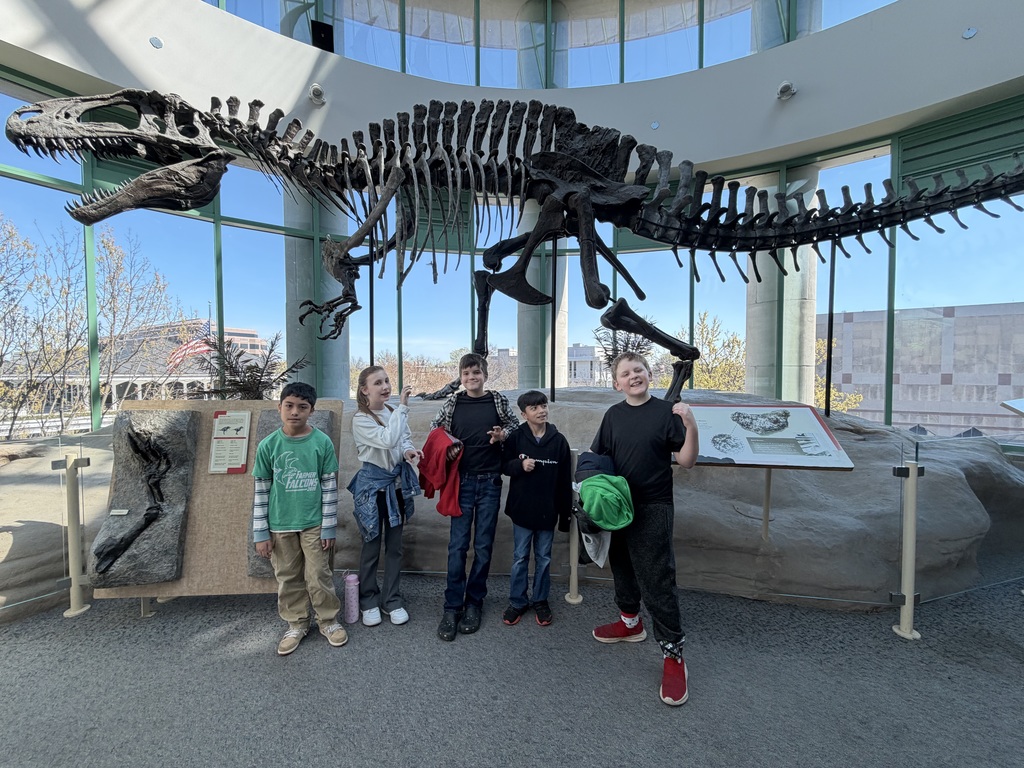 Some of Farmer's wonderful fourth graders enjoying the Natural Science Museum in Raleigh.