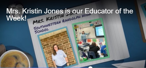 We want to congratulate Kristin Jones, Teacher at Southwestern Randolph High School for being named Fox 8 Educator of the Week! We are so proud of you and appreciate all you do for the Randolph County School System!