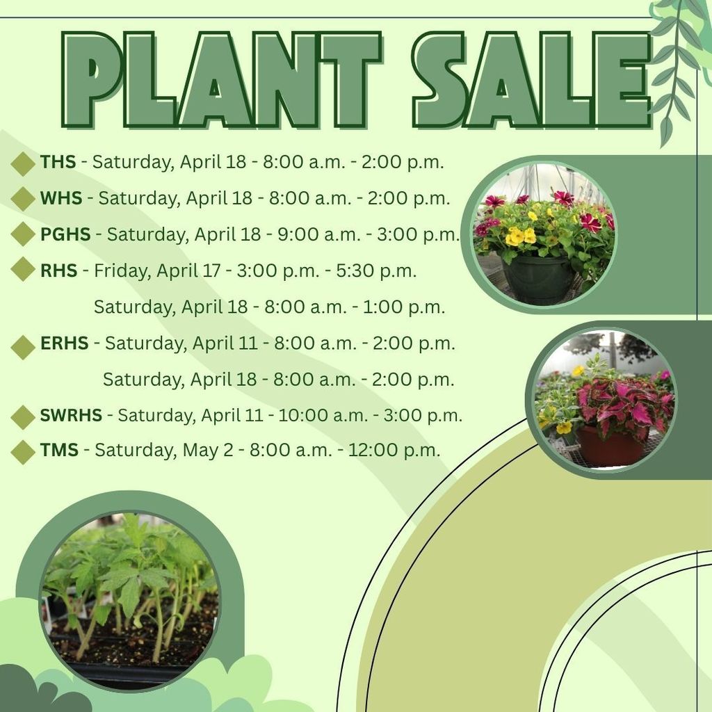 RCSS Plant Sales are coming soon!  See flyer for schools, dates and times!!  Thank you in advance for your support!