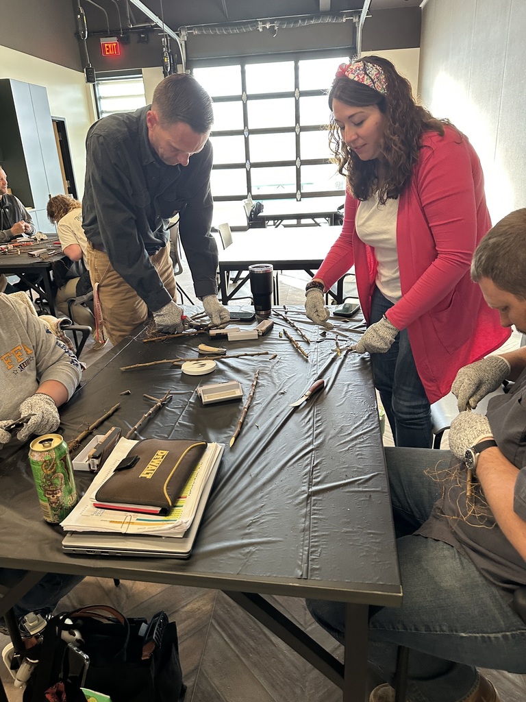 Middle and High School Agriculture Teachers participated in professional development at the new Randolph County Agricultural Center last week. In addition to learning about the new Ag center's offerings, middle school Ag teachers participated in Project Wet training. High School Agriculture teachers participated in grafting training, livestock judging, and leadership training to bring back to their classrooms. Thank you, Farm Bureau, for providing lunch for our teachers. 