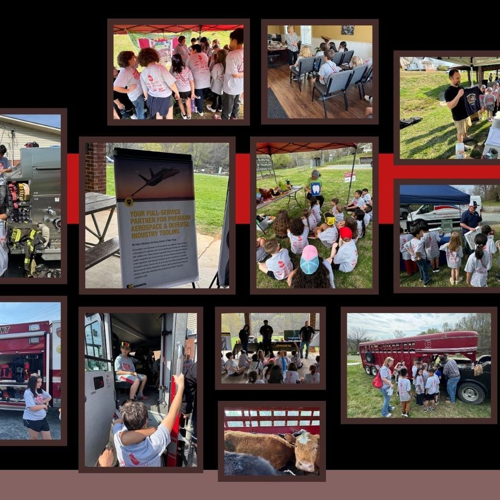 On Friday, March 27, Franklinville Elementary School partnered with the town of Franklinville for the second year in a row for Cardinal Career Day, a one-day event featuring a walking tour of the town that showcased the wide range of career opportunities available to students in the community and how they connect to the global marketplace. Students traveled with their teachers and chaperones to locations around the park and downtown Franklinville, rotating every twenty minutes to visit a total of 15 career stations. Stops included the Franklinville Fire Department, Franklinville Town Hall, Franklinville United Methodist Church fellowship hall, and Franklinville Post Office. The Randolph County Sheriff’s Department and Franklinville Fire Department helped ensure student safety throughout the day. We are grateful to the many community partners and volunteers who shared their time and career experiences, as well as to our sponsors for providing student shirts and a snack from the Franklinville Diner at no cost. After returning to school, students enjoyed lunch and completed follow-up activities to reflect on their experience.