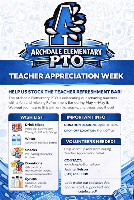 PTO Teacher appreciation week