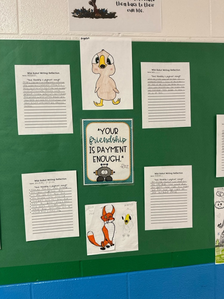 student writing samples about The Wild Robot novel