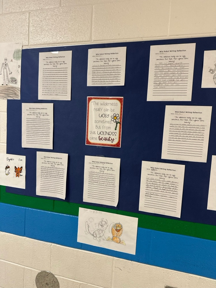 student writing samples about The Wild Robot novel