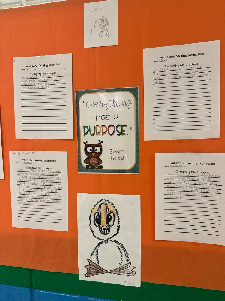 student writing samples about The Wild Robot novel