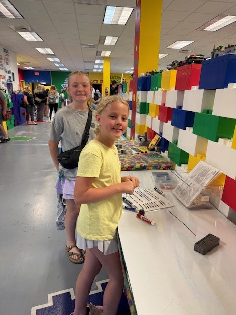 5th grade girls having fun at Brick Ed.