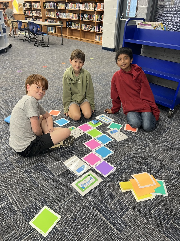 3rd -5th grade students use Indi cars on Earth Day 