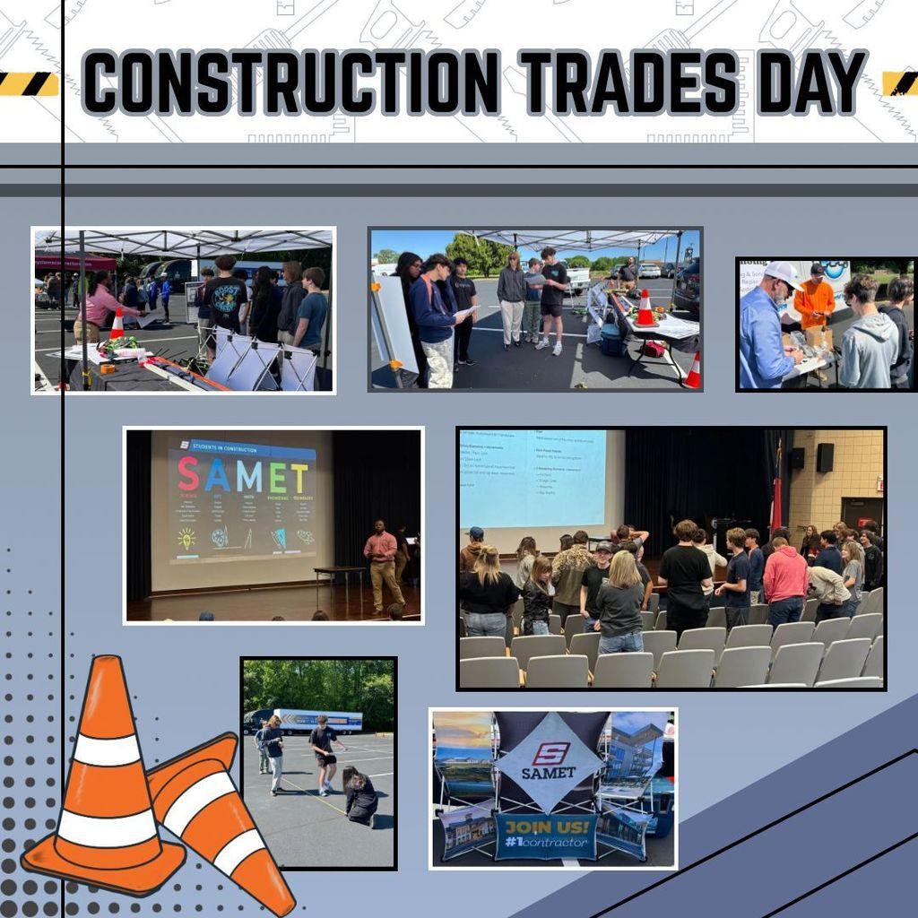 On Friday, April 17, Randolph County School System (RCSS) hosted an engaging and impactful Construction Trades Day on the campus of Randolph Community College for students from Randolph Early College High School (RECHS) and Uwharrie Ridge 6–12. The event was designed to expand students’ awareness of the wide range of opportunities available within the construction industry and to highlight viable career pathways following high school graduation.  RCSS partnered with Samet Corporation to bring this vision to life. While RCSS provided the space and helped shape the overall concept, Samet played a key role in organizing the event—coordinating construction-related businesses, securing industry participation, and helping design a day full of meaningful, hands-on experiences for students.  Throughout the event, students had the opportunity to interact directly with professionals representing a variety of skilled trades, including plumbing, electrical, mechanical, framing, and sanitation. Industry partners led interactive demonstrations and activities that encouraged teamwork while giving students a closer look at the tools, techniques, and daily responsibilities associated with each trade.  These hands-on experiences allowed students to ask questions, build connections, and gain a deeper understanding of the skills and training required to succeed in the construction field. By connecting classroom learning to real-world applications, Construction Trades Day helped students see the value of skilled trades and the critical role they play in building and maintaining communities.  The event not only introduced students to potential career options but also emphasized the many post-graduation pathways available, including apprenticeships, certifications, and technical education programs. Construction Trades Day reflects RCSS’s ongoing commitment to preparing students for success by providing authentic learning opportunities and strong partnerships with industry leaders.