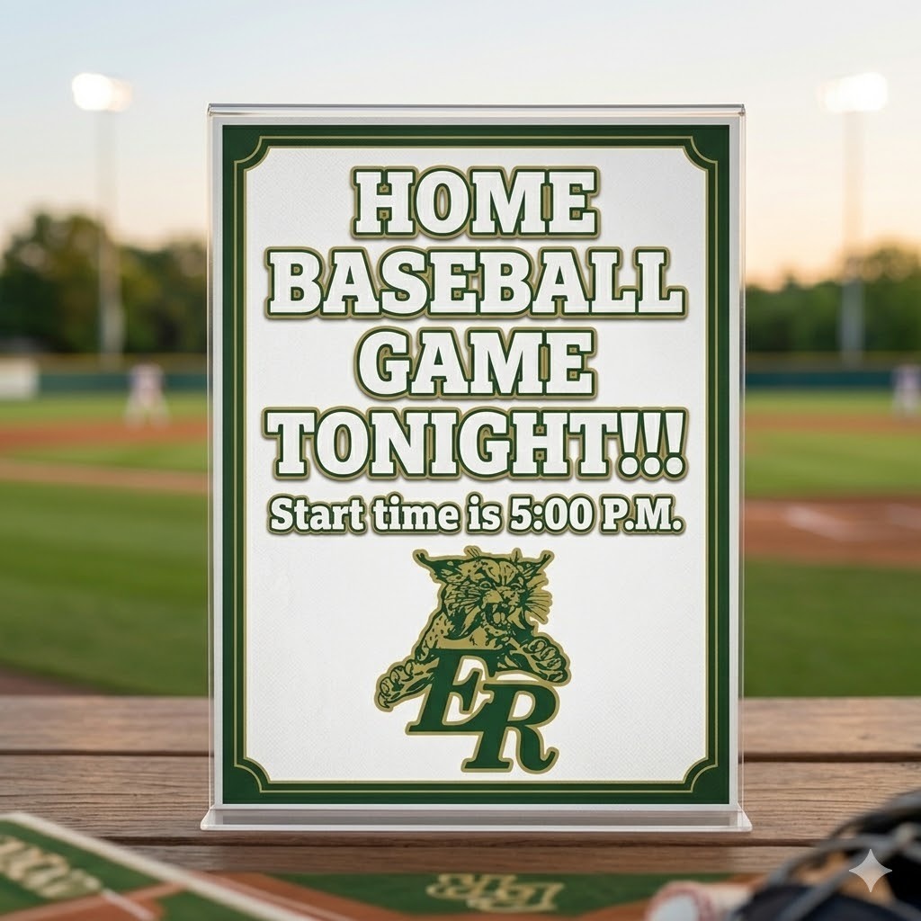 Home baseball .game tonight start time is 5:00 P.M
