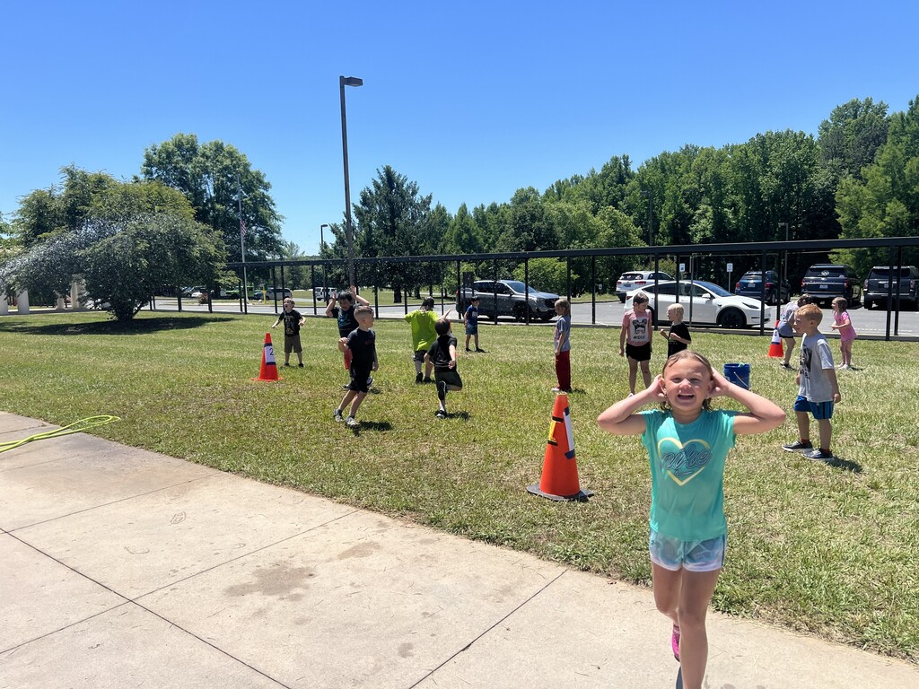 Students playing during field day.