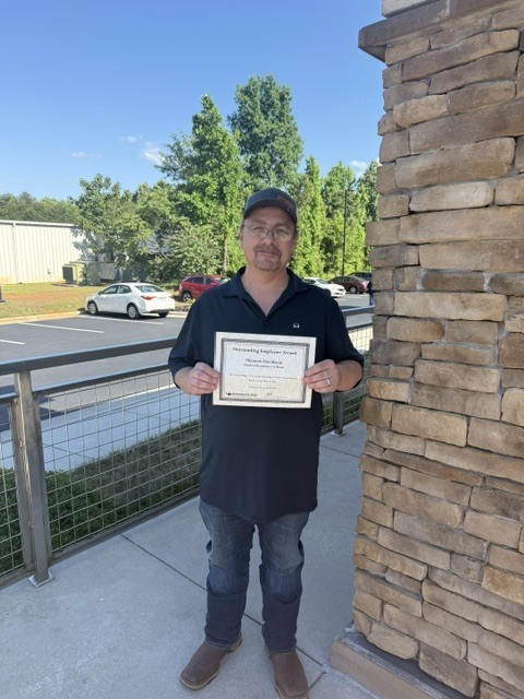 Mr. Davidson receiving his Outstanding Employee Award