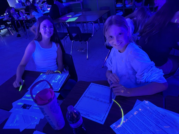 Our 4th graders are gearing up for EOG's with a GLOW day review! 💫