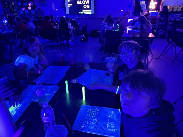 Our 4th graders are gearing up for EOG's with a GLOW day review! 💫