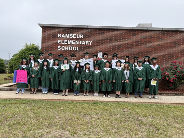 seniors in graduation regalia 