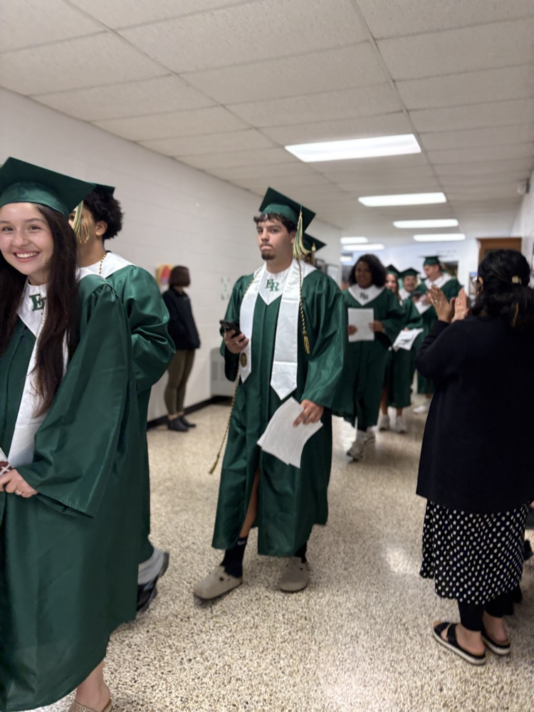 seniors in graduation regalia