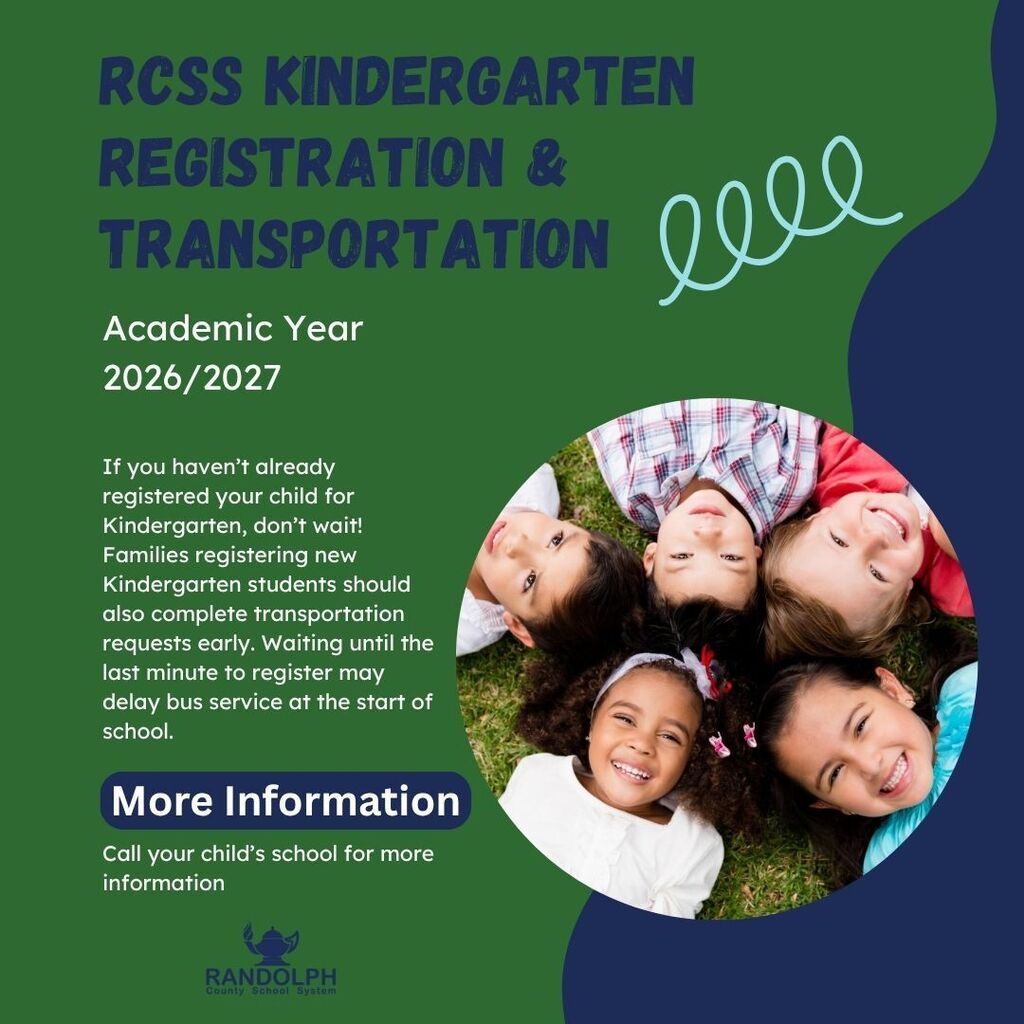 🎒 Families registering new Kindergarten students should also complete transportation requests early. Waiting until the last minute to register may delay bus service at the start of school.