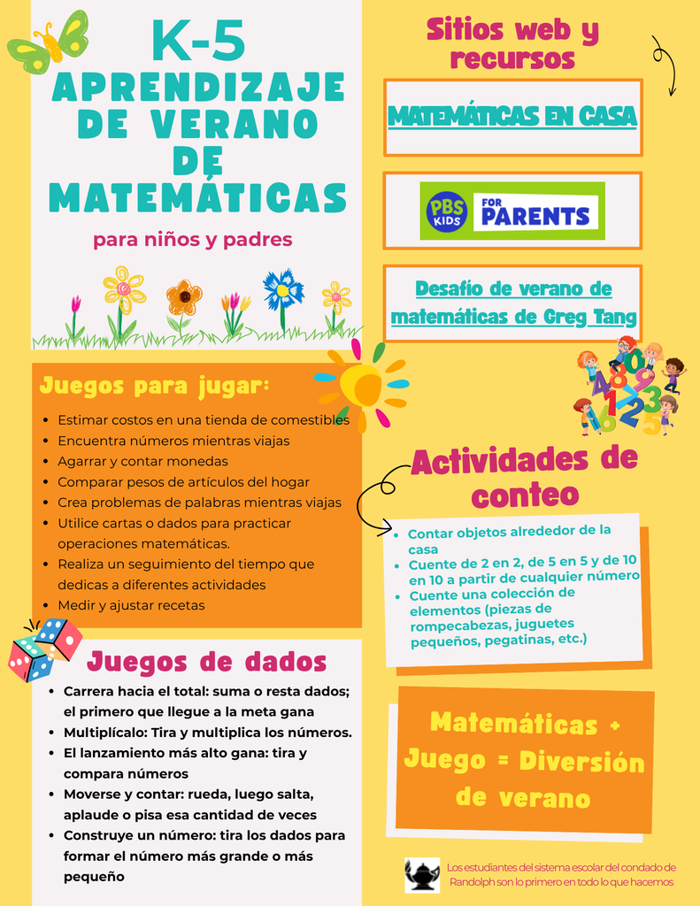 K-5 Summer Learning Math (Spanish)