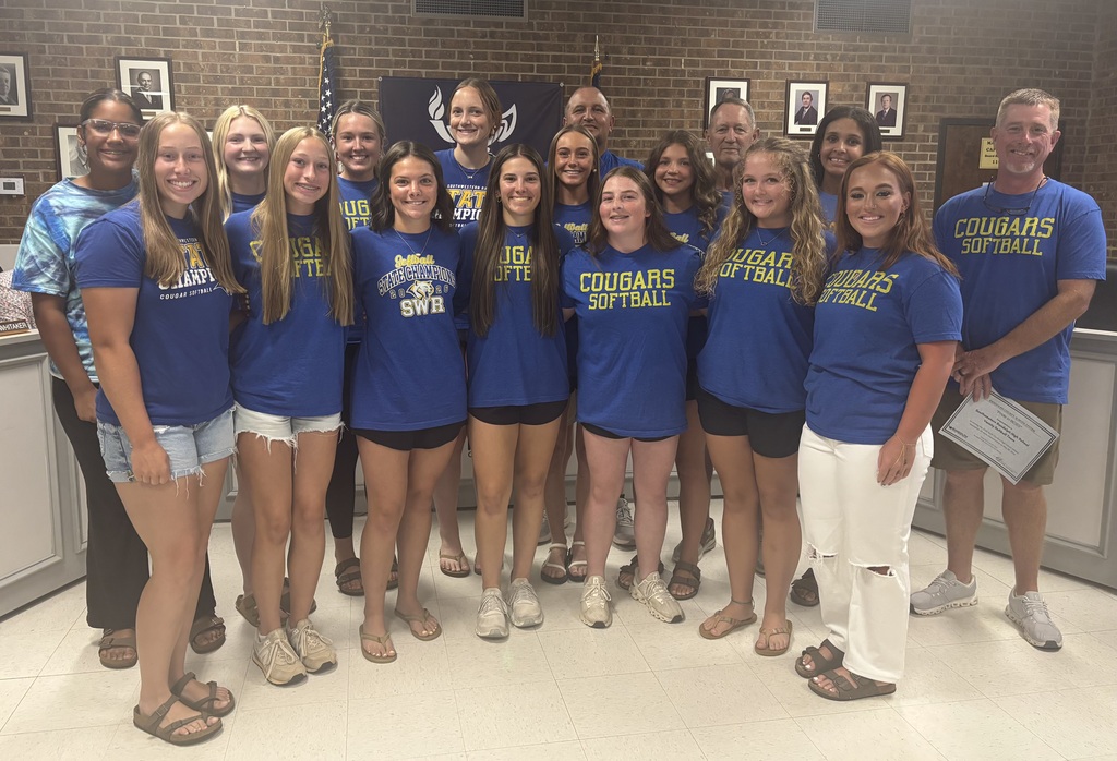 We recognized the Southwestern Randolph High School Softball team at Monday evening's Board of Education meeting. The Lady Cougars are the 2026 North Carolina High School Athletic Association 4A state champions!