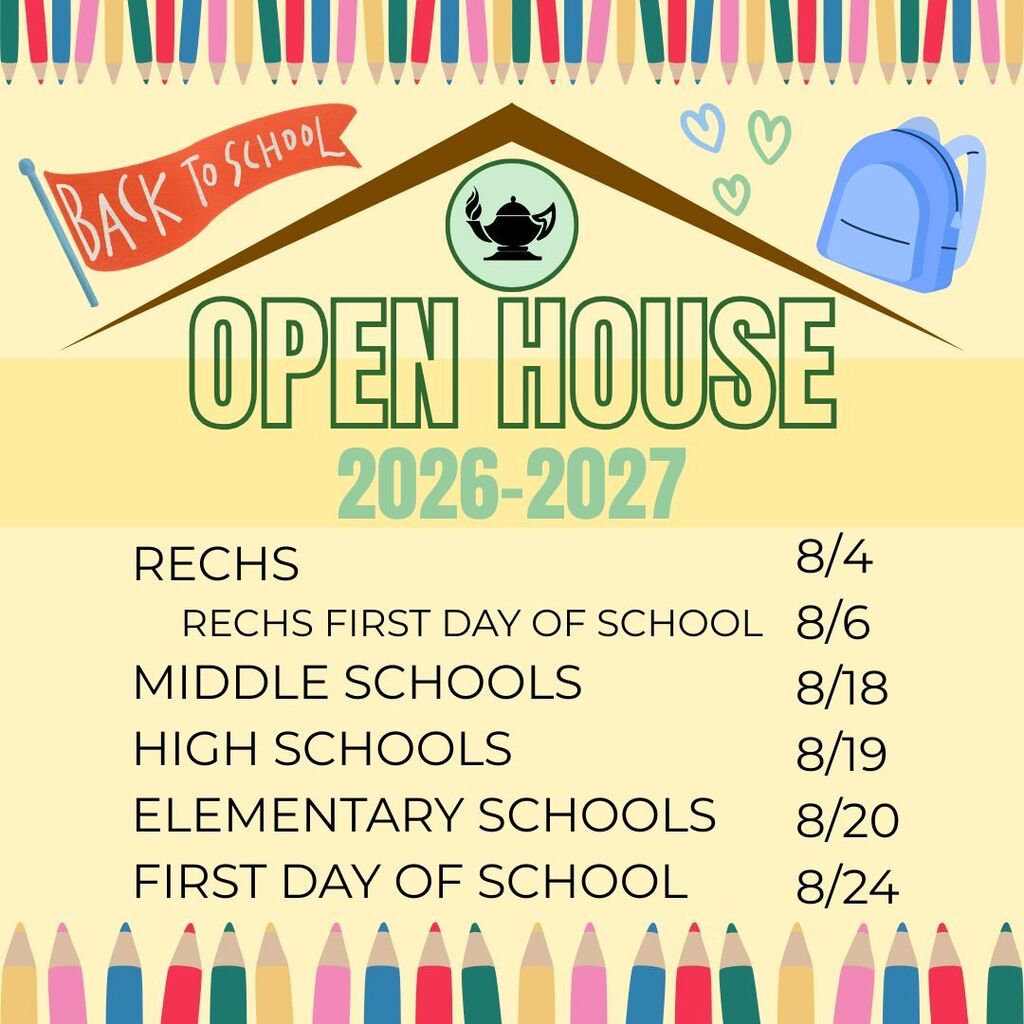 Click this link to see Open House dates and times for each school! https://docs.google.com/spreadsheets/d/1Wh4y2T0V8r9Y0jE_f5dRjXKHu-OIDdE3u4s2v0eraTY/edit?usp=sharing