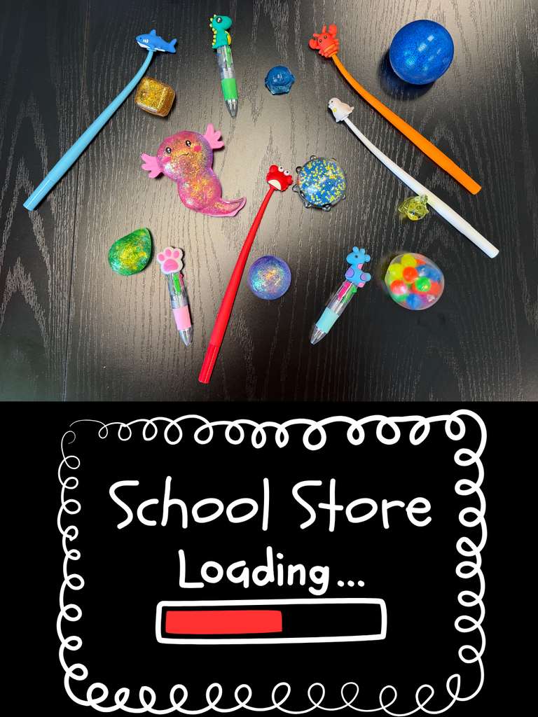 New items for the school store!  School store is open 7:30-7:50 most school days.