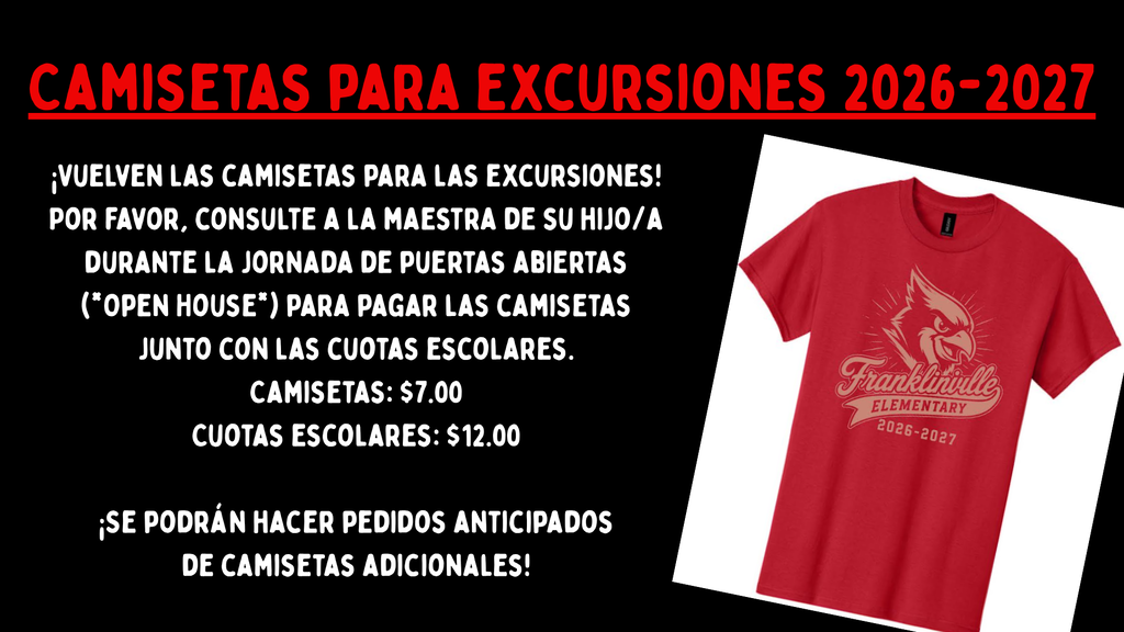 Field Trip Shirts- Spanish