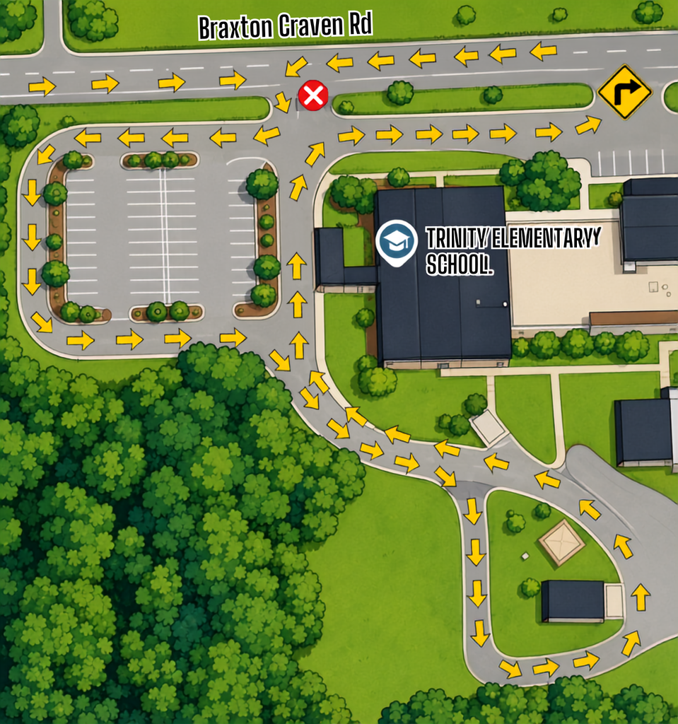 Please take a look at our Car Rider Procedures and Flow of Traffic Map! We are looking forward to a wonderful year ahead!