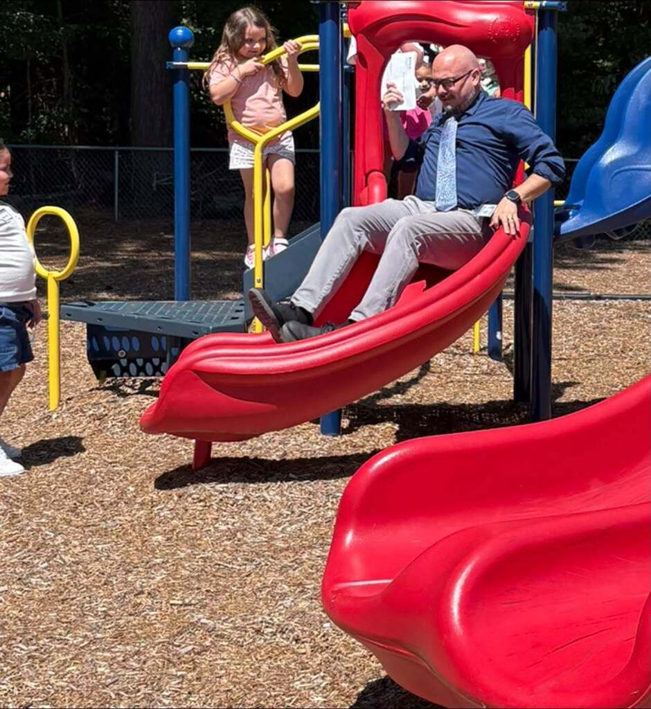 Grays Chapel principal, Dr. Dougherty, hanging out on the playground with students! Way to engage and what a trooper Dr. Dougherty!! One student came home yesterday saying "mama he was everywhere, he just kept popping up!"