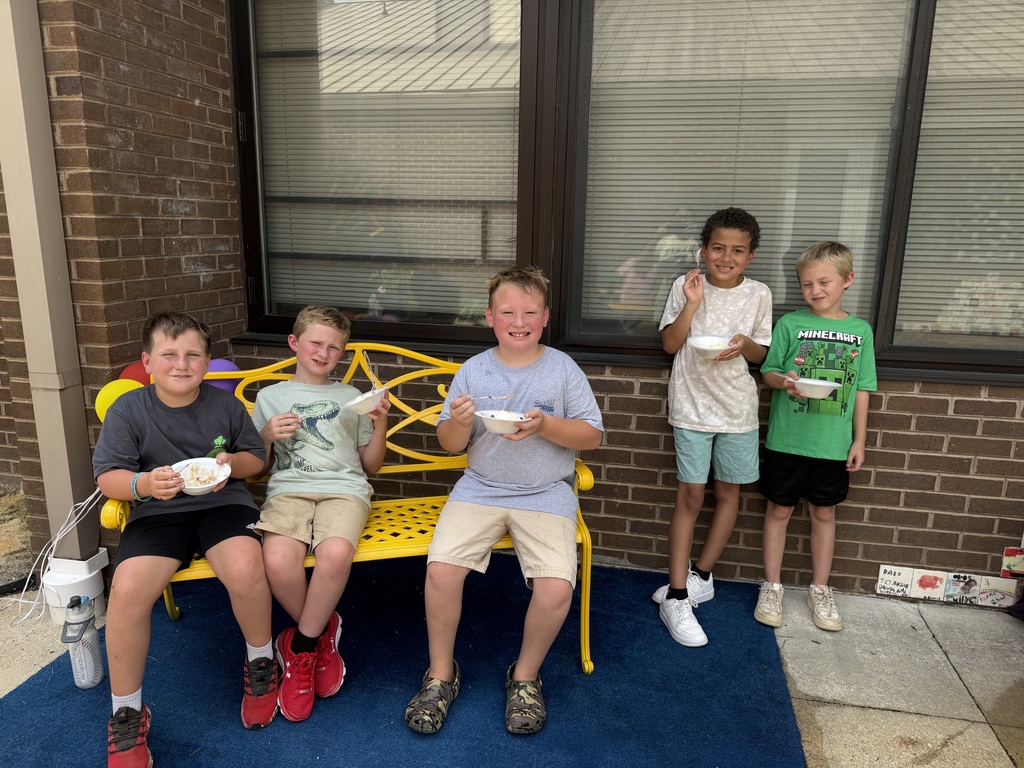 Students with their reward.